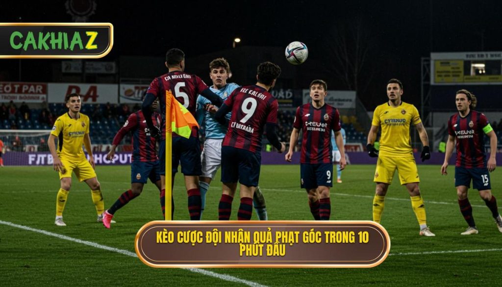 Kèo cược đội nhận quả phạt góc trong 10 phút đầu